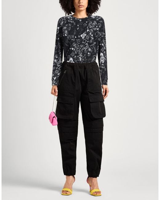 Moschino Black Sweatshirt Cotton, Elastane