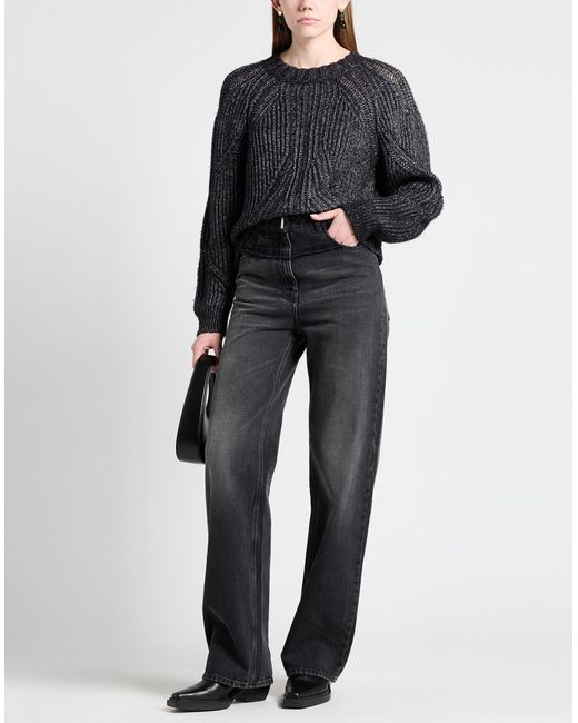 Alberta Ferretti Black Sweater Viscose, Wool, Polyester, Polyamide, Elastane