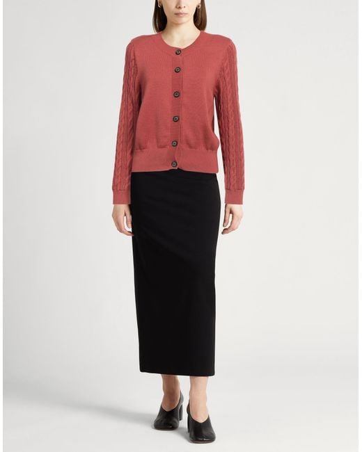 Barbour Red Rust Cardigan Cotton