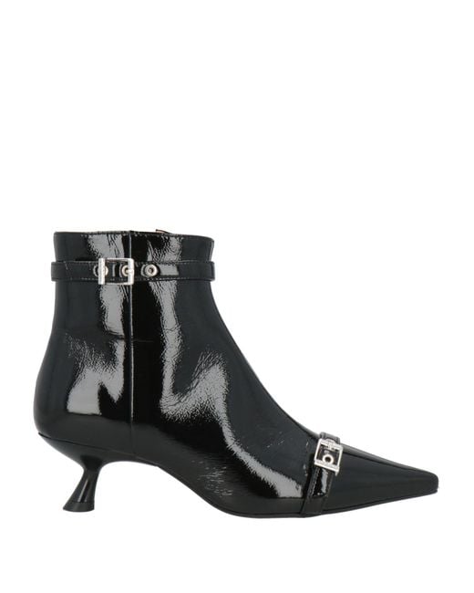 Ganni Black Ankle Boots Synthetisches Material