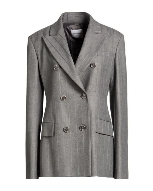 ANDAMANE Gray Blazer Polyester, Viscose, Elastane