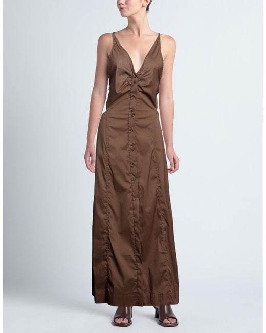 Ganni Brown Maxi Dress