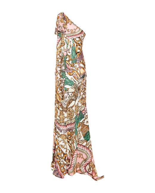 Moschino Metallic Maxi Dress Silk