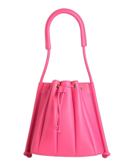 Rochas Pink Fuchsia Handbag Leather