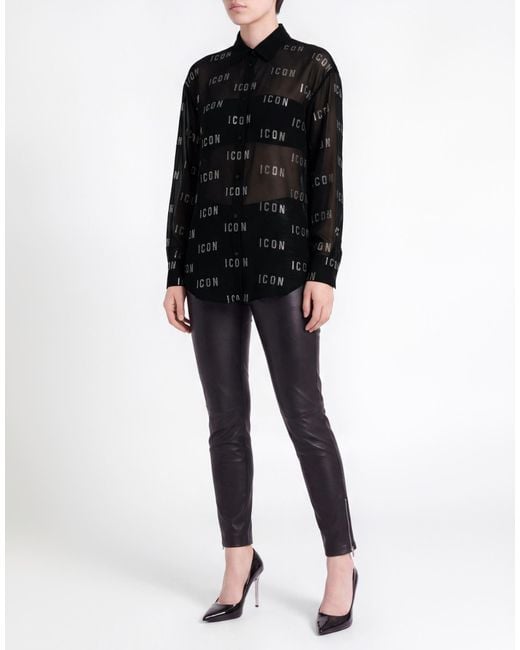 DSquared² Black Shirt Polyester