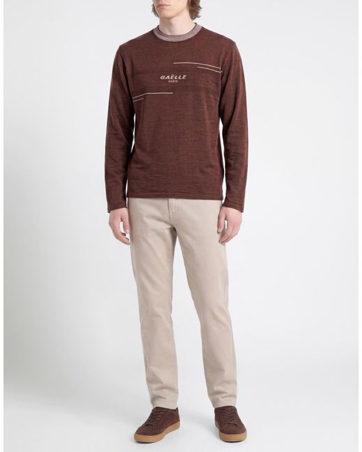 Gaelle Paris Brown Sweater Acrylic, Wool for men