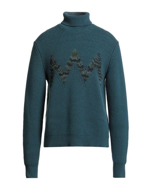 Missoni Blue Turtleneck Wool for men