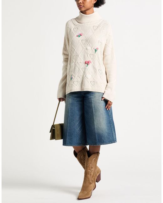 Twinset Natural Turtlenecks
