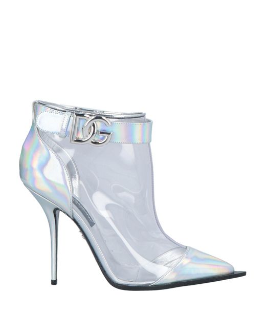 Dolce & Gabbana White Ankle Boots