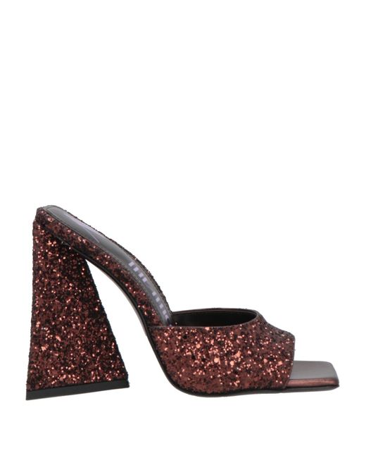 The Attico Brown Sandals Textile Fibers