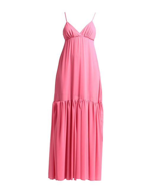 MDM MADEMOISELLE DU MONDE Pink Maxi Dress Polyester