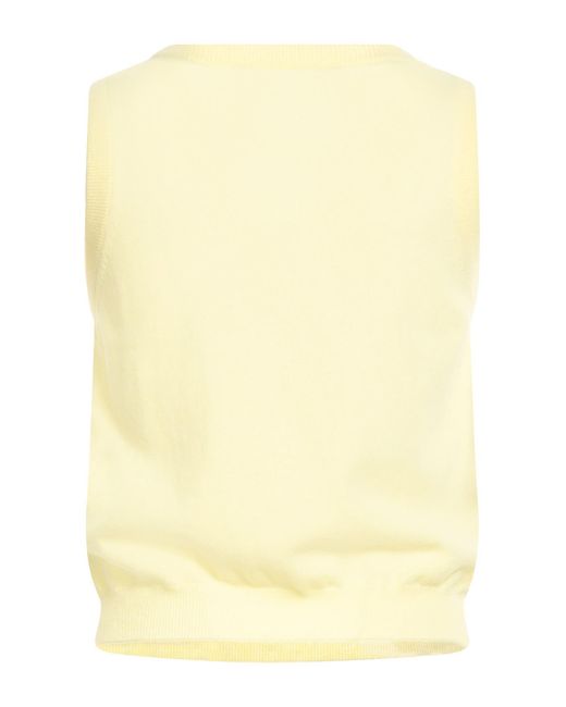 Versace Yellow Sweater Virgin Wool, Cashmere, Glass, Plastic