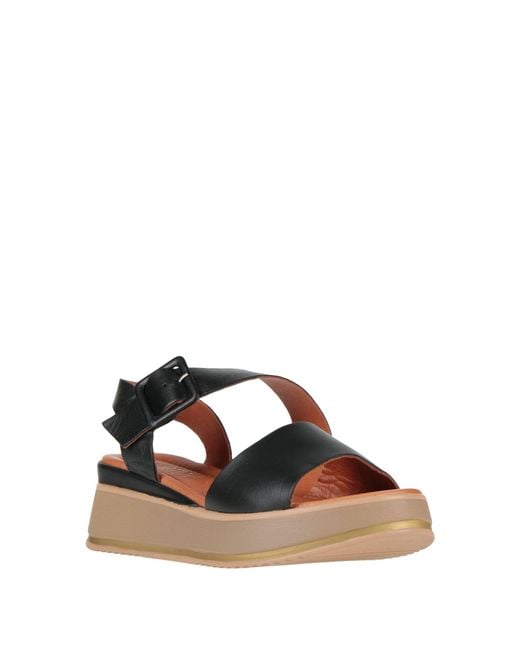 Ovyè Black Sandals Leather