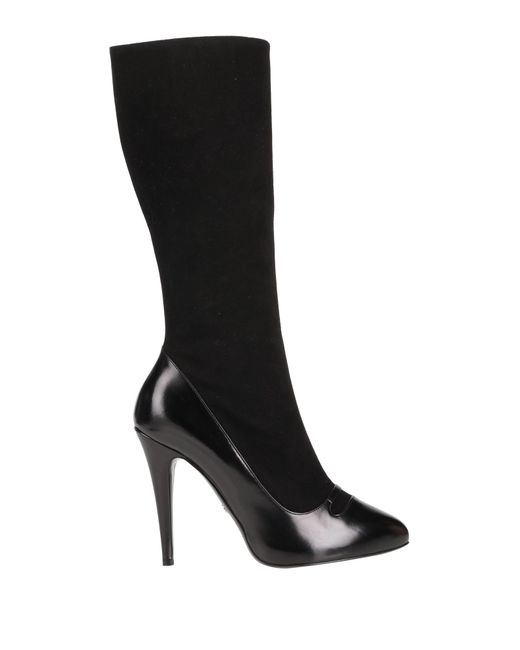 Longchamp Knee Boots in Black | Lyst