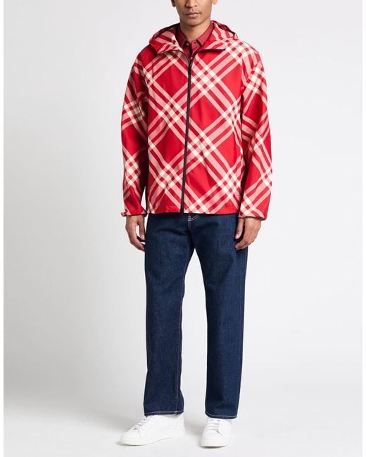 Burberry Red Jacket Polyester for men
