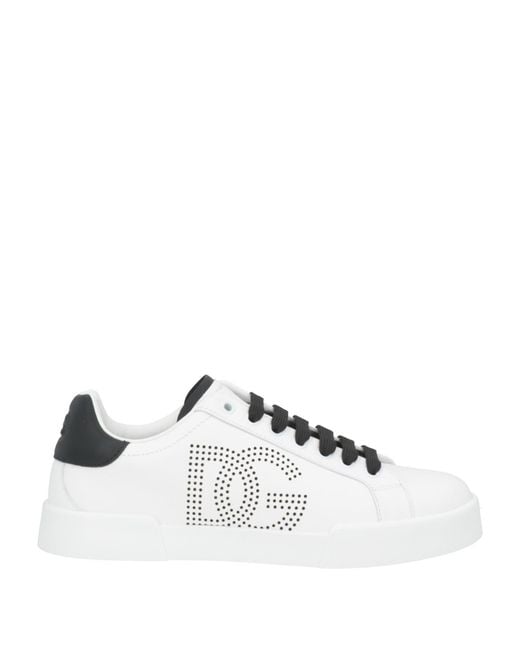 Dolce & Gabbana White Sneakers Calfskin for men