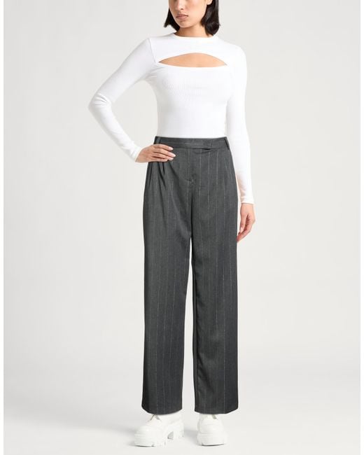Gaelle Paris Gray Pants Polyester, Rayon, Elastane