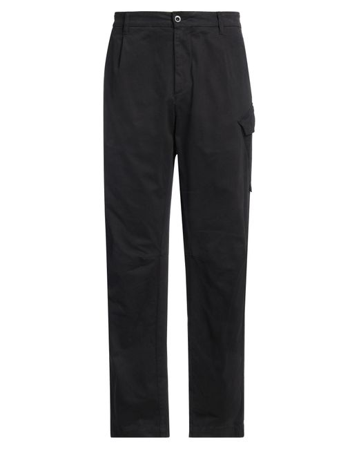 C P Company Black Pants Cotton, Elastane for men