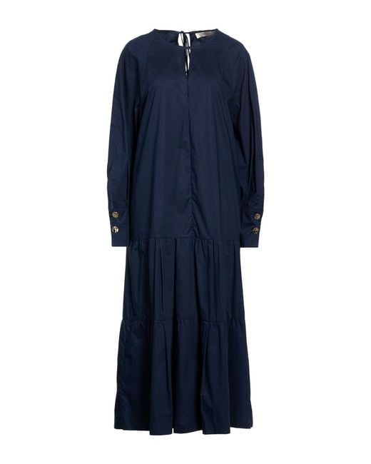 Tela Blue Midi Dress Cotton