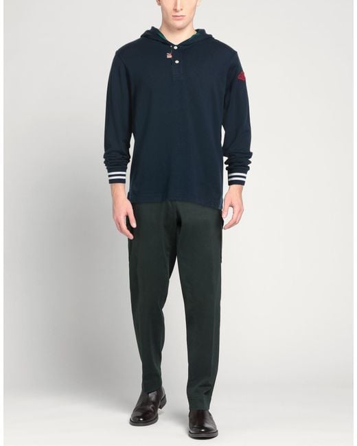 La Martina Blue Sweater Cotton for men