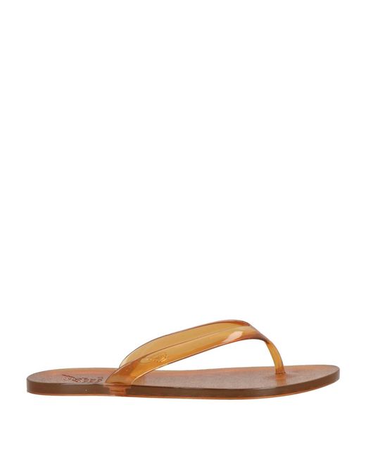 Ancient Greek Sandals Brown Camel Thong Sandal Synthetic Material