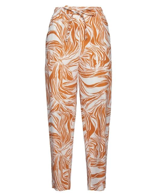 MEIMEIJ Brown Pants Cotton, Polyester