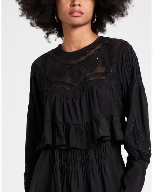 IRO Black Mini Dress Polyester, Elastane