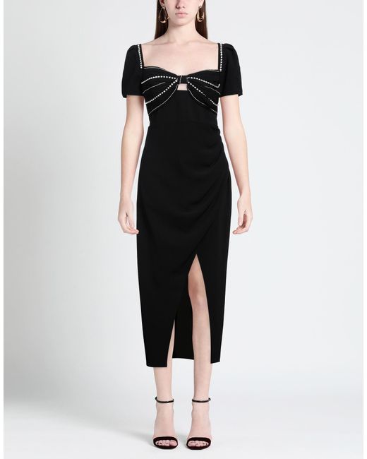 Self-Portrait Black Midi Dress