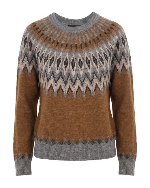 Roberto Collina Brown Sweater Alpaca Wool, Polyamide, Wool