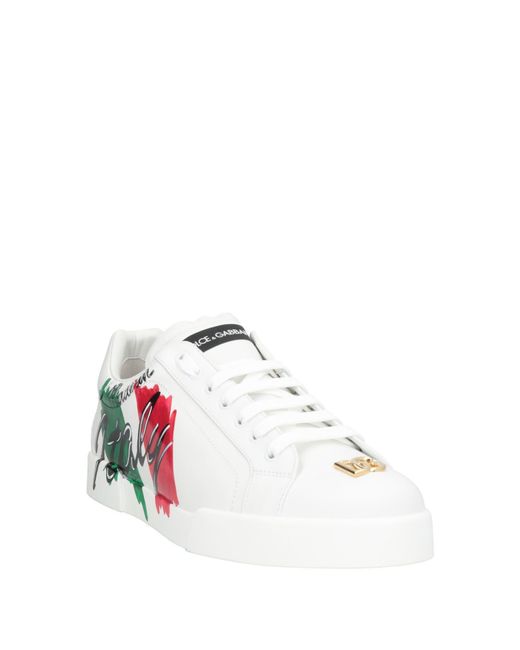 Dolce & Gabbana White Sneakers Calfskin for men