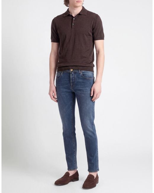 Jacob Cohen Blue Jeans Cotton, Elastomultiester, Elastane for men