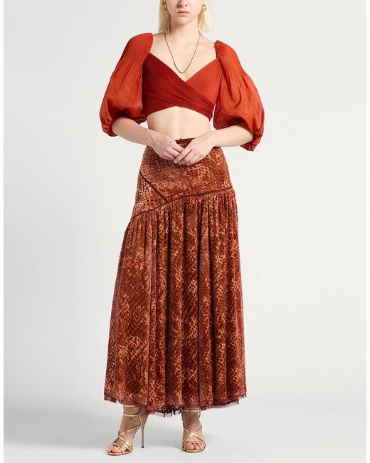 Ulla Johnson Orange Maxi Skirt