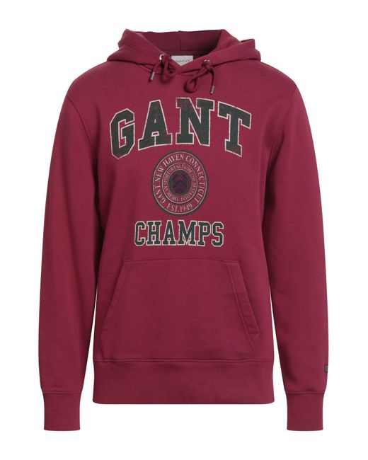 Gant Red Sweatshirt Cotton, Polyester for men