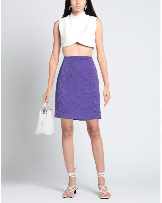 Attic And Barn Purple Mini Skirt