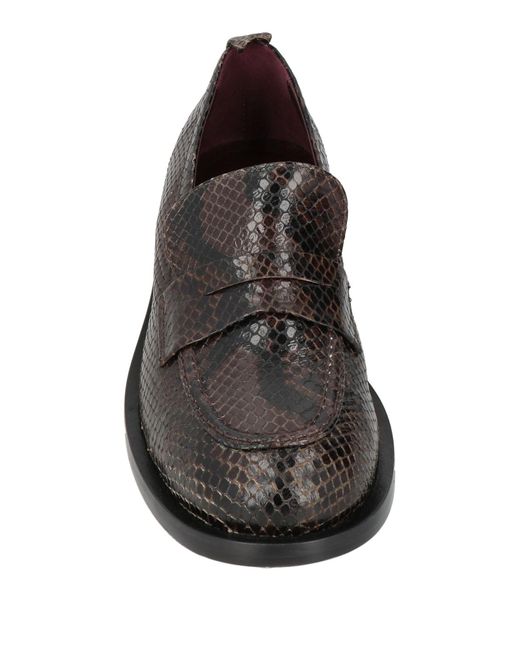Pomme D'or Gray Military Loafers Leather