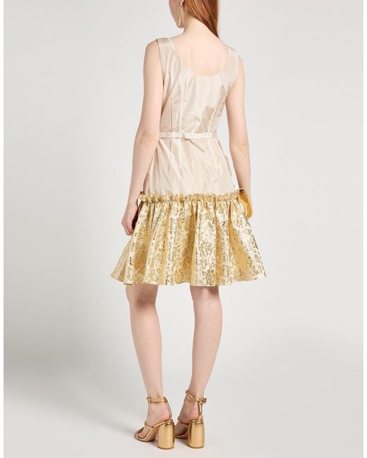 Moschino Natural Mini Dress Polyester, Polyamide