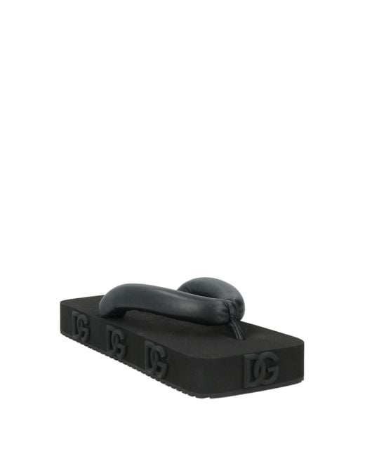 Dolce & Gabbana Black Thong Sandal for men