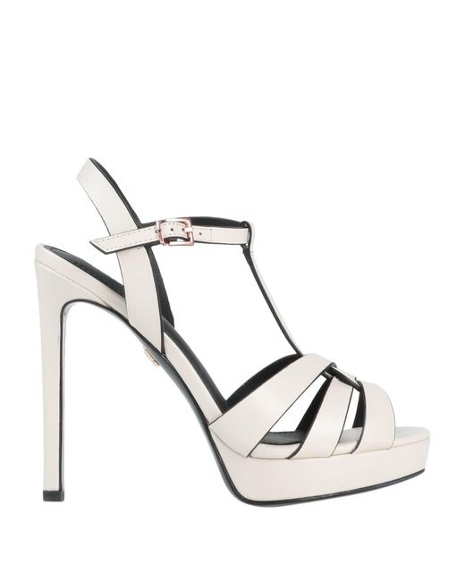 Lola Cruz Leather Sandals in Ivory (White) | Lyst