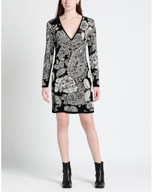 Twinset Gray Mini Dress Viscose, Polyester