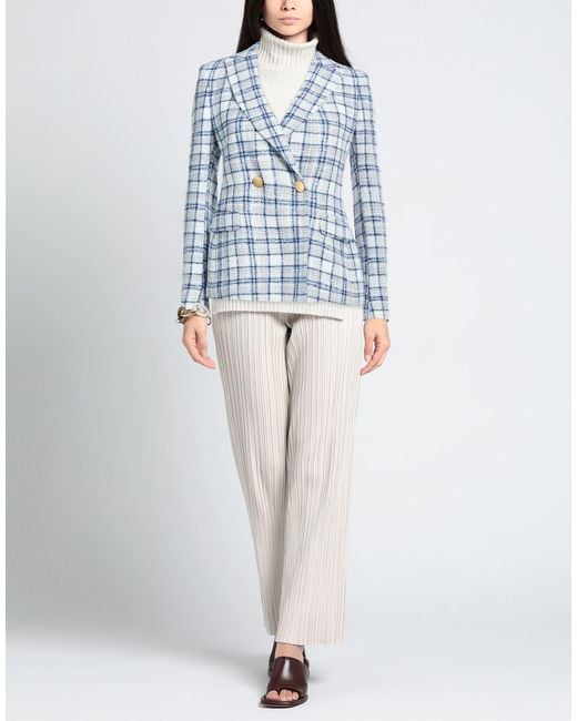 Tagliatore 0205 Blue Blazer Polyester, Linen