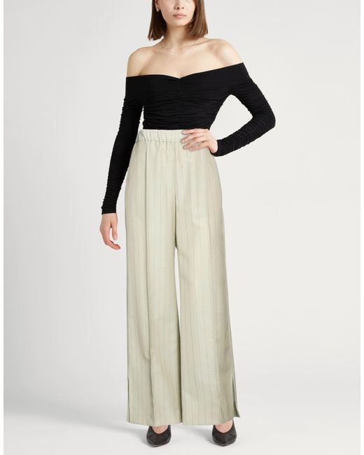 Jil Sander White Light Pants Wool, Mohair Wool