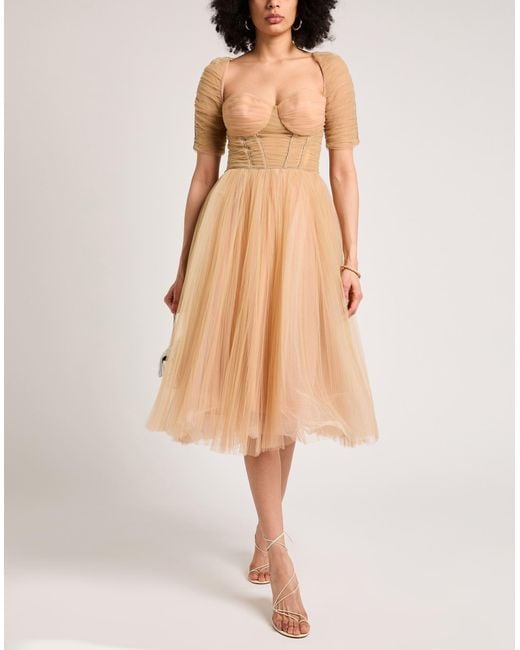 Elisabetta Franchi Natural Midi Dress