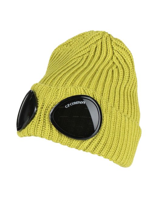 C P Company Yellow Lime Hat Wool for men