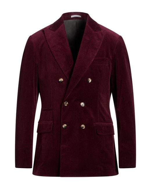 Brunello Cucinelli Red Blazer for men