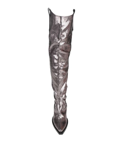 Pinko White Boot Leather