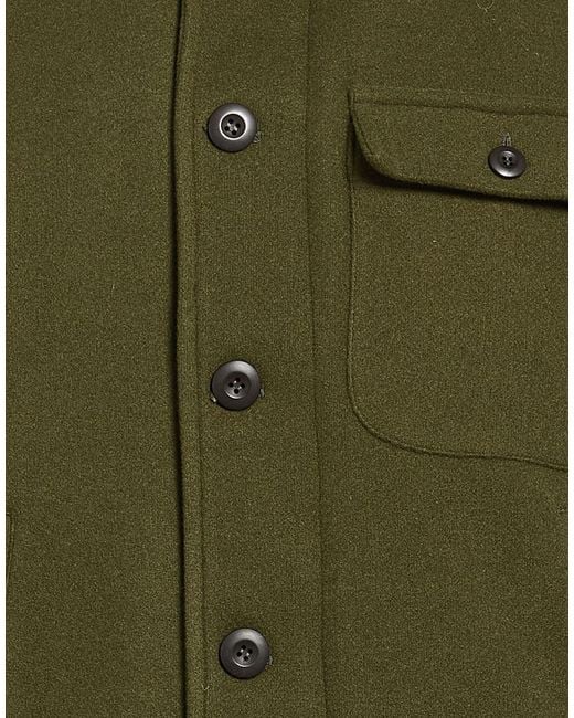 FRONT STREET 8 Green Coat Polyester for men