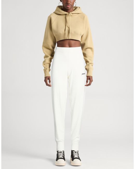 hinnominate White Ivory Pants Viscose, Elastane