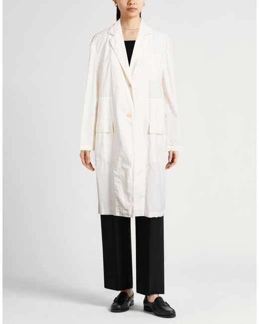 Aspesi White Overcoat & Trench Coat