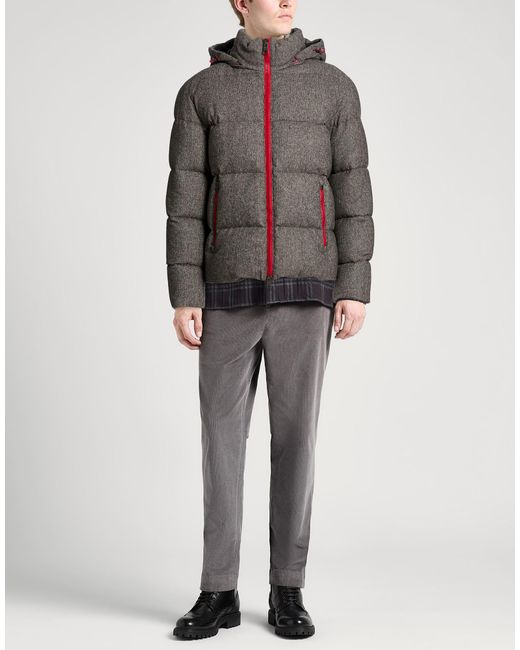 Herno Gray Charcoal Puffer Wool, Polyester, Polyamide, Silk, Elastane for men