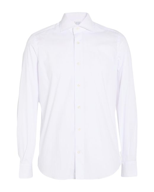 Mazzarelli White Shirt Cotton, Polyamide, Elastane for men